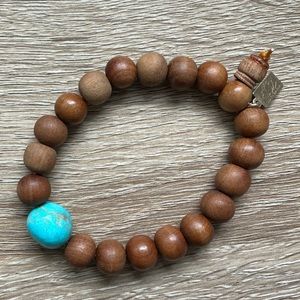 Judith Bright Turquoise Sandalwood Bracelet